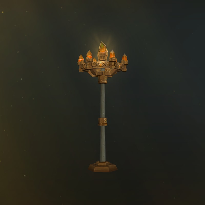 Großer bronzener und orangefarbener Kronleuchter