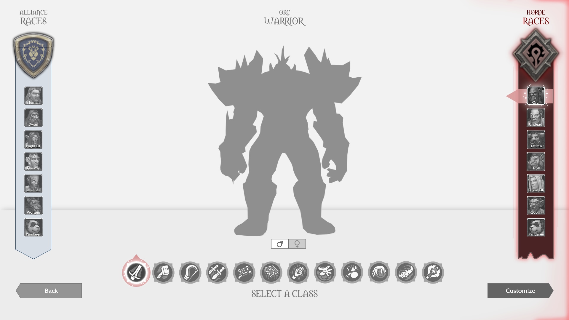 Mockup of New Character Creation UI Layout