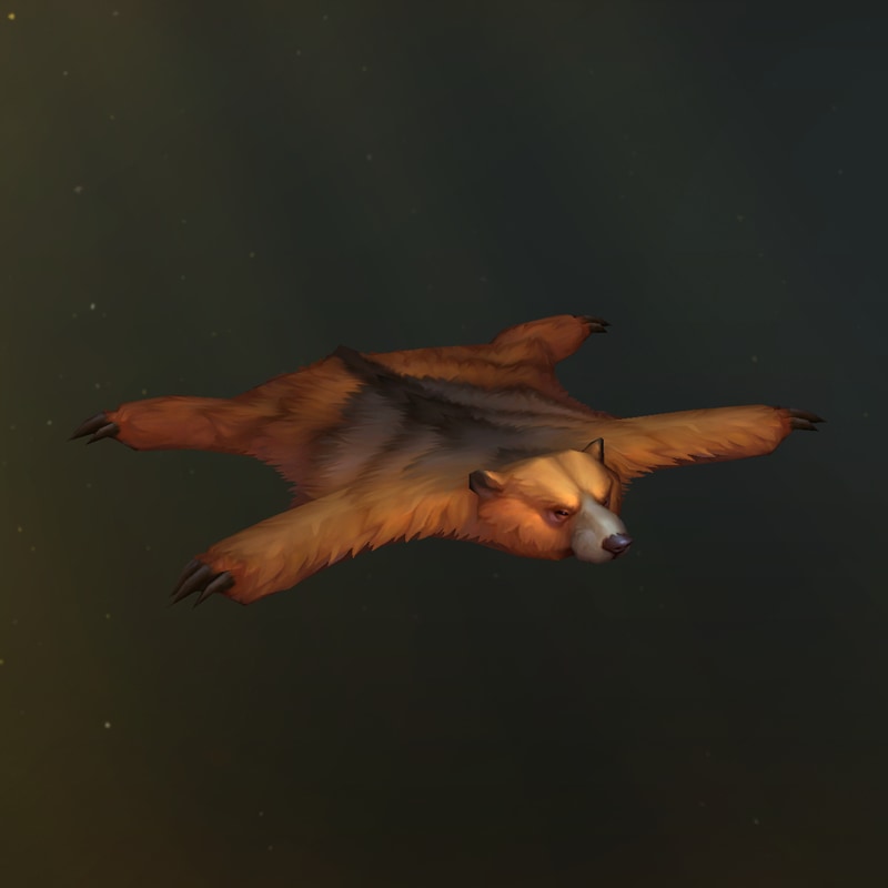 Ausgebreitete Haut eines Braunbären