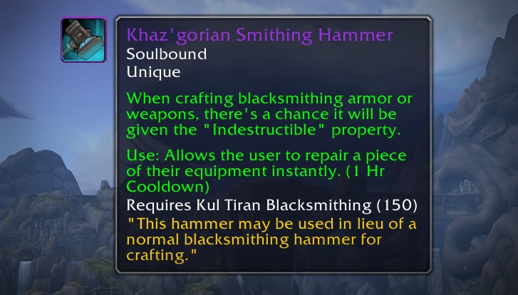 Khaz’gorian Smithing Hammer