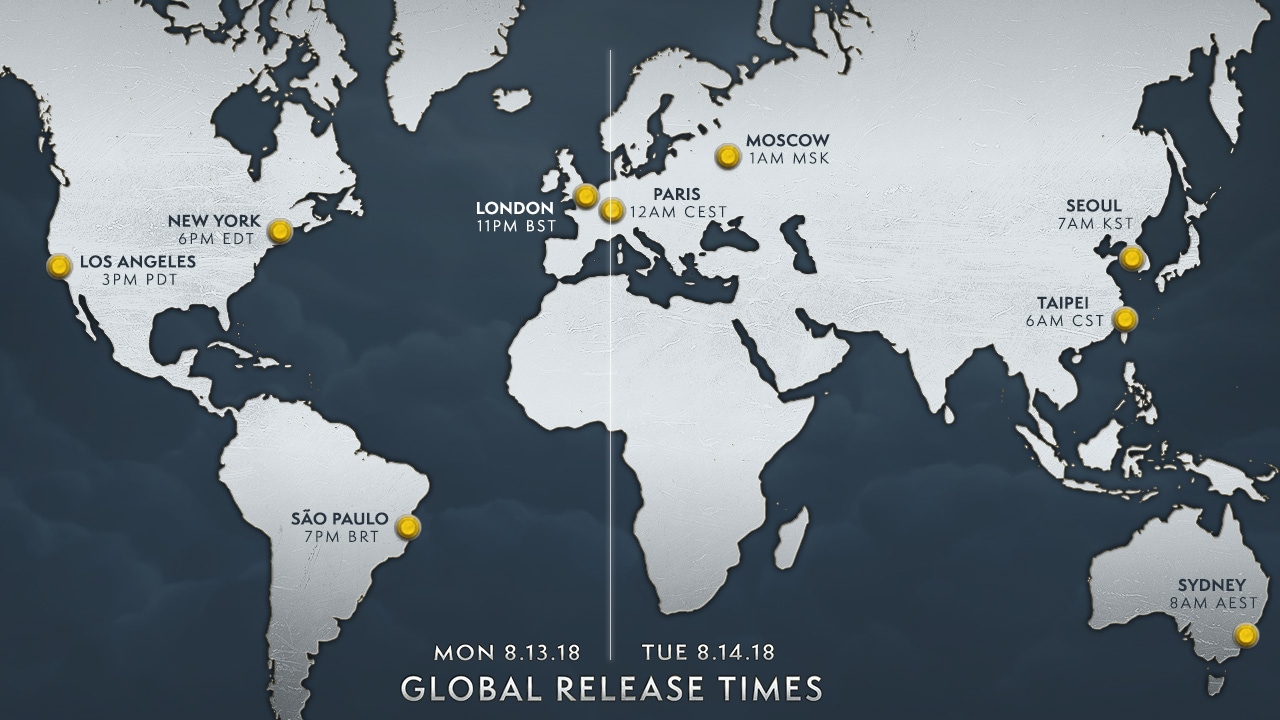 Shadowlands Global Release Map Battle For Azeroth™: One Launch To Rule Them All