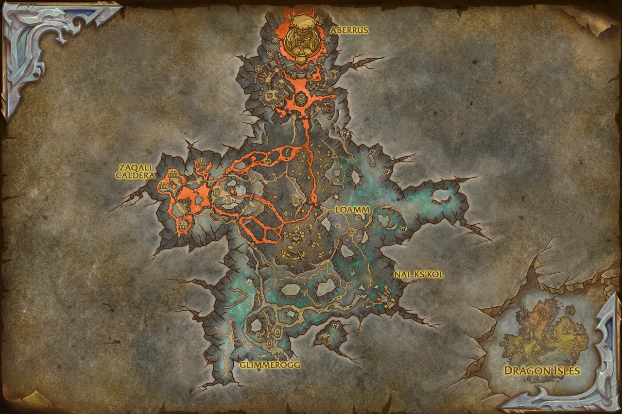 Mappa della Caverna di Zaralek