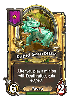 Rabid Saurolisk Golden Minion