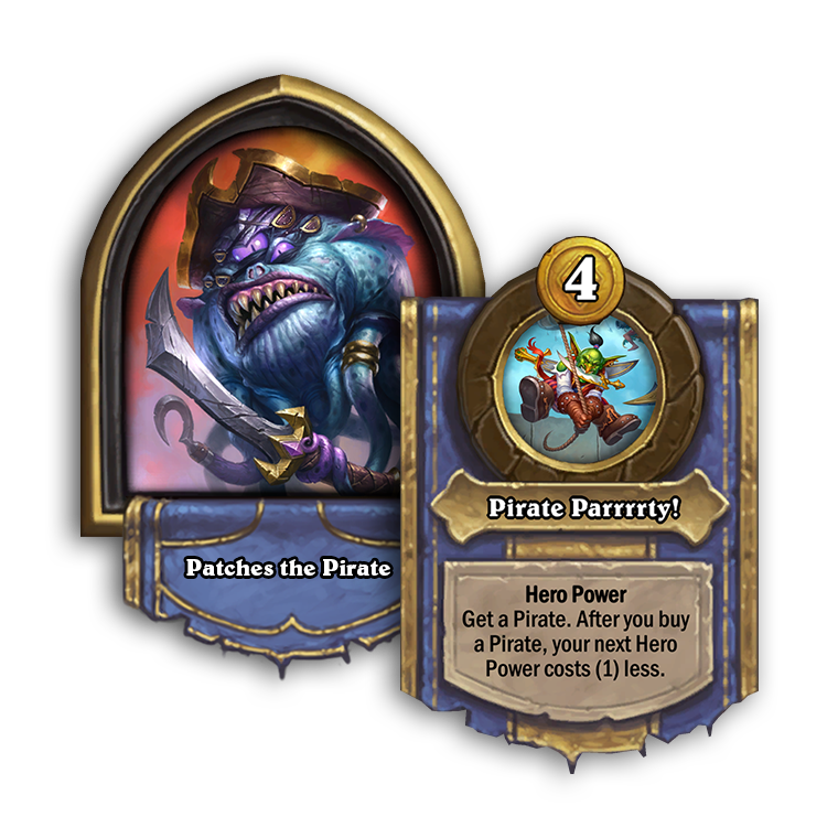Reworked Patches the Pirate Portrait and Hero Power