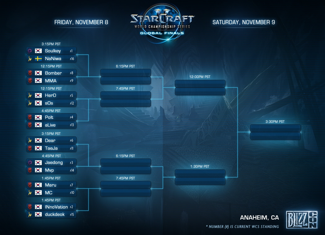 WCS Global Finals Bracket and Schedule — StarCraft II — Blizzard News