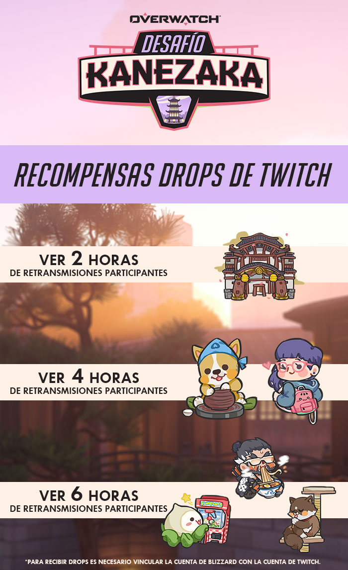 Earn 6 in-game sprays by watching 6 hours of Overwatch on Twitch during the Kanezaka Challenge