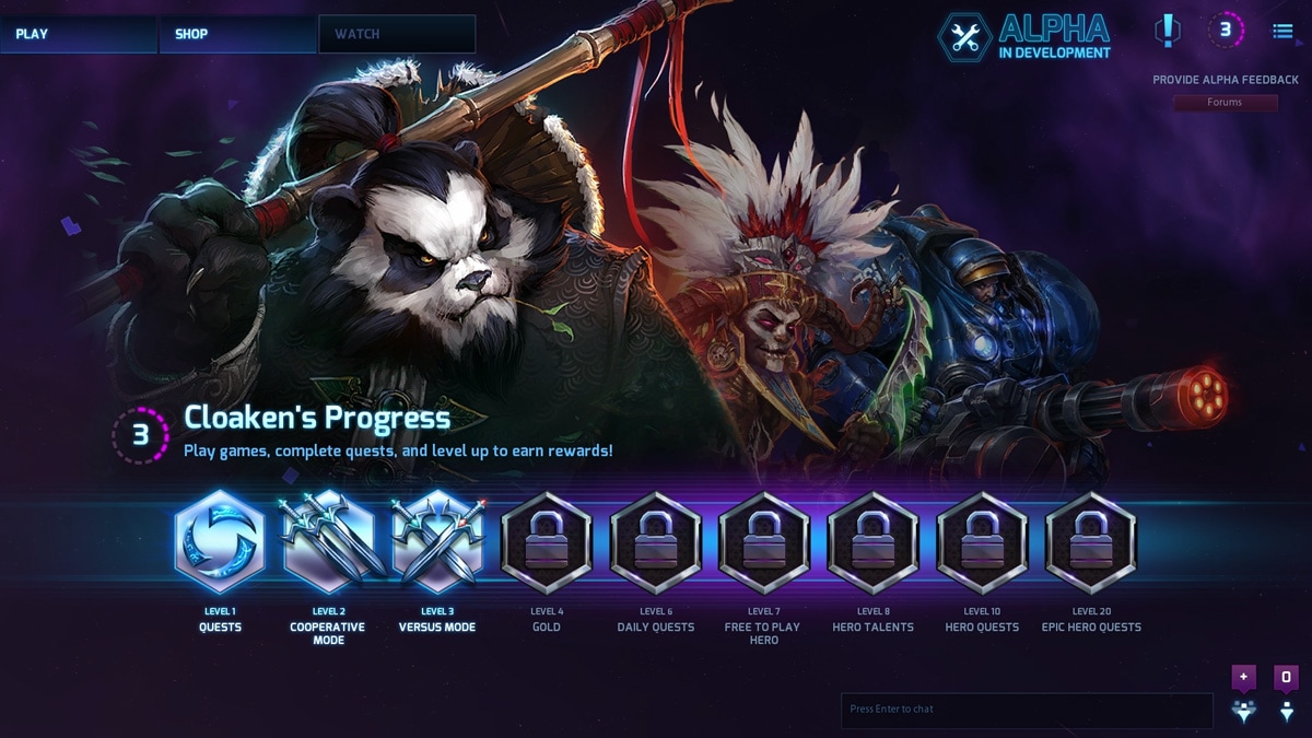 Heroes of the Storm com todos os heróis desbloqueados no fim de