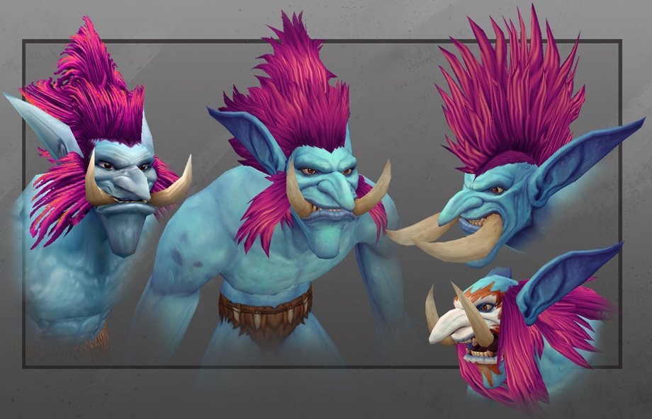 Male and Female Troll Character Models Revealed - Actualités Wowhead