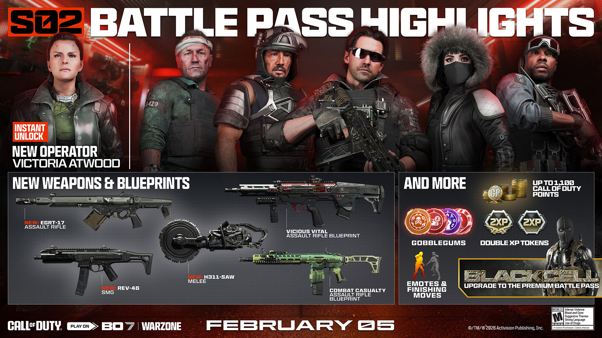 Black Ops 7 Season 02 Battle Pass, BlackCell, and Bundles