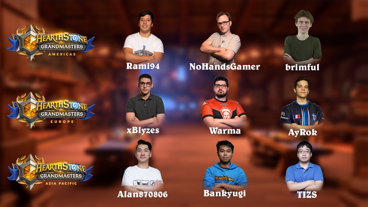 Les neuf nouveaux membres des Hearthstone Grandmasters