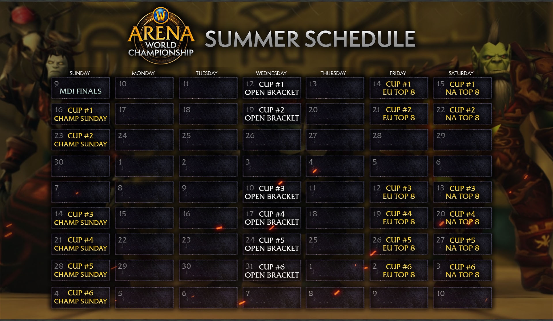 AWC 2019 Summer Schedule