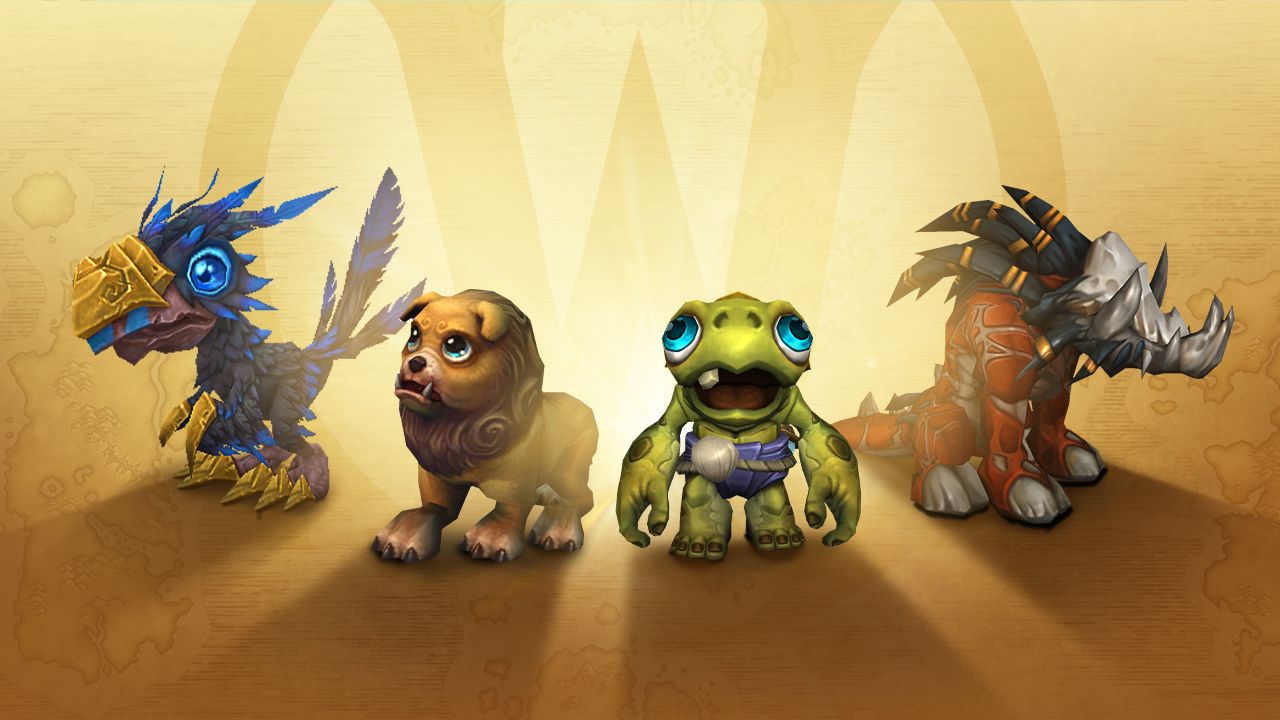 A group shhot of the four pets included in the Anniversary Pack