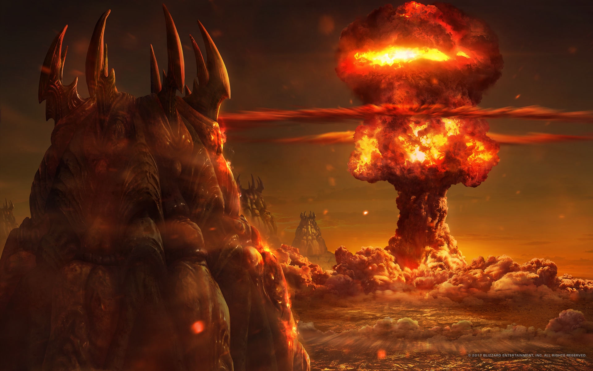 Nukes falling on the Zerg