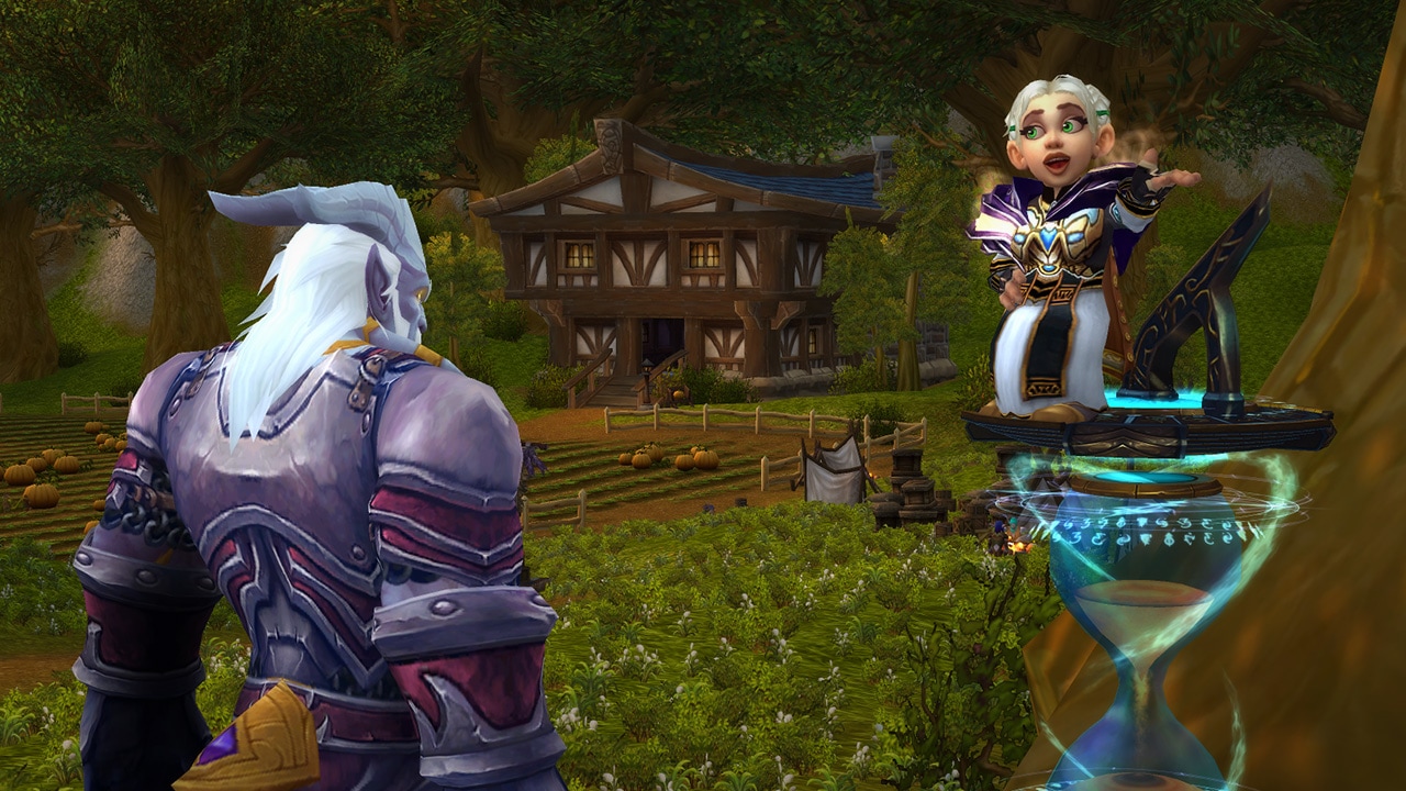 Chromie Posed on an Hourglass