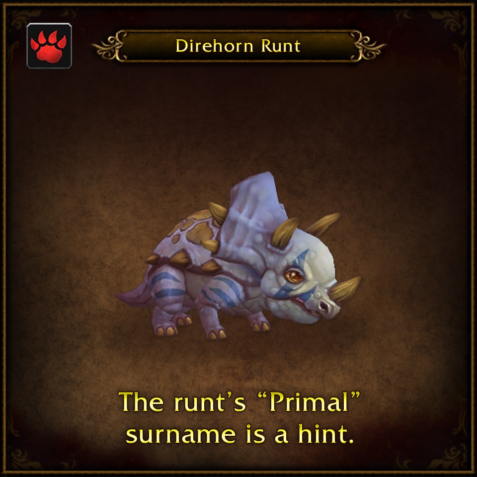 Major Payne’s Pet Menagerie: Direhorn Runt