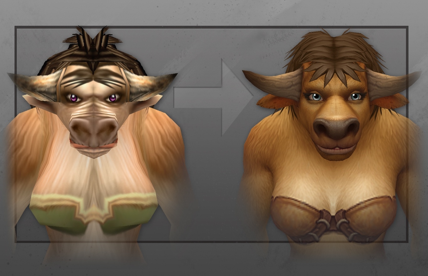 Modelltexturen einer weiblichen Tauren