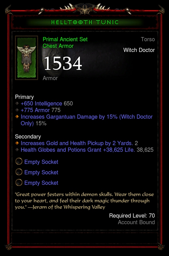 what is primal ancient diablo 3