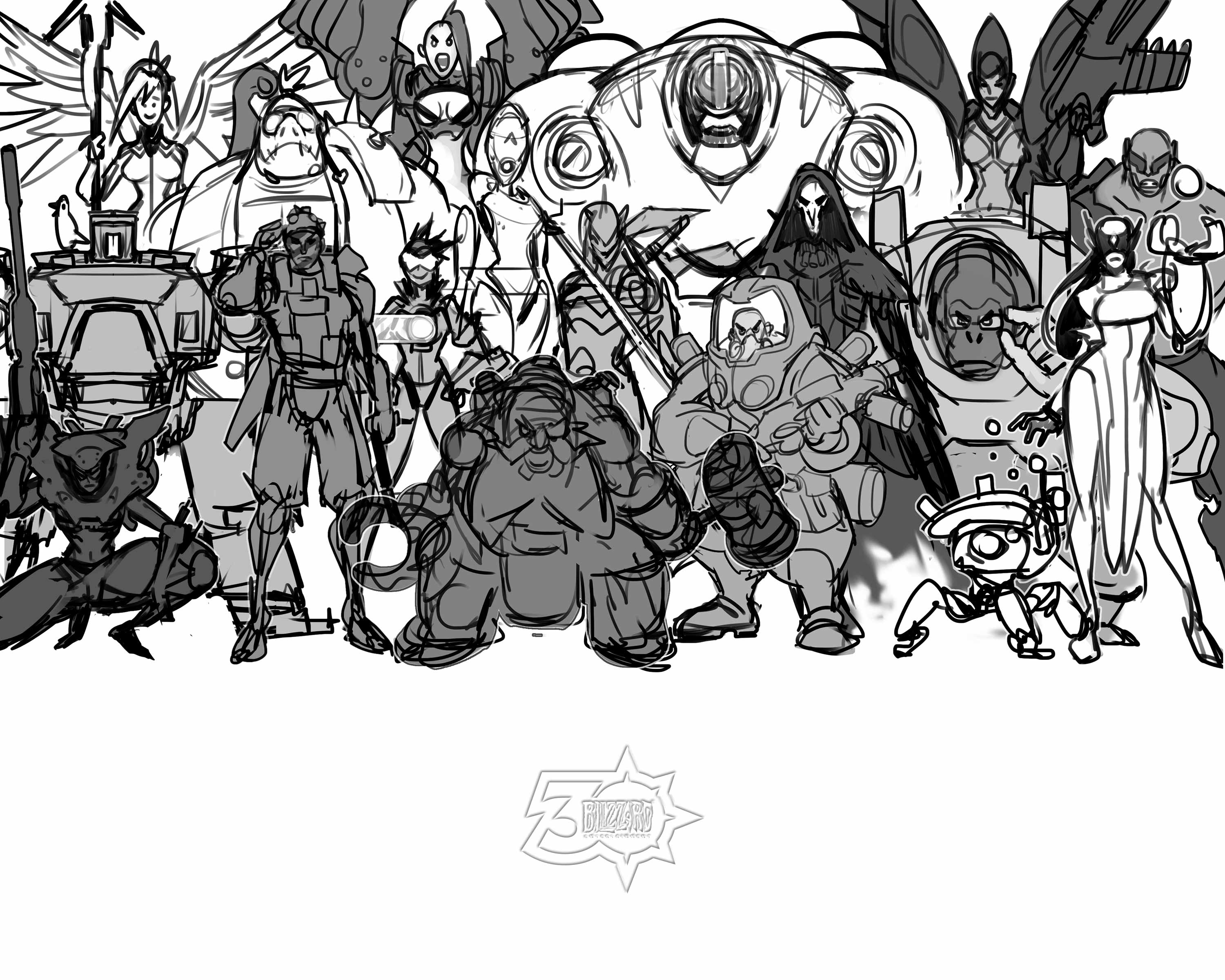 1a. Overwatch Original Sketch Concept Art Print 10” x 8”, From the Vault - Limited Release.jpg