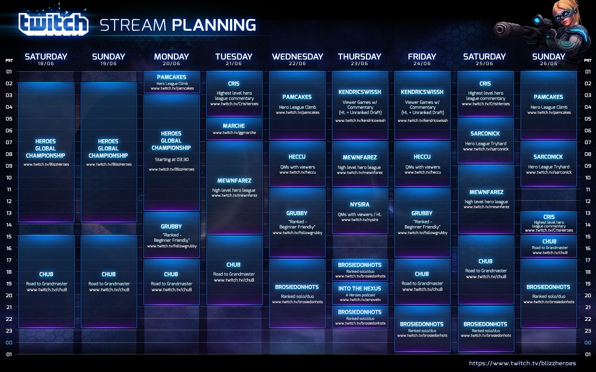 Twitch Streaming Schedule, Balance Changes & Tweaks, HeroStorm