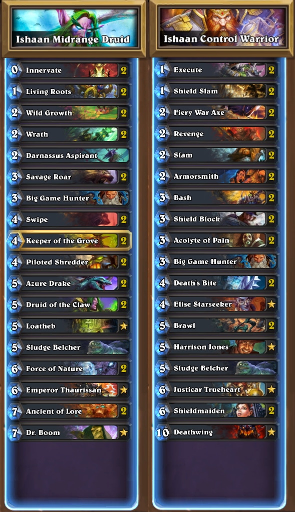 Ishaan Decklists