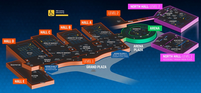 Mapa de la BlizzCon 2018