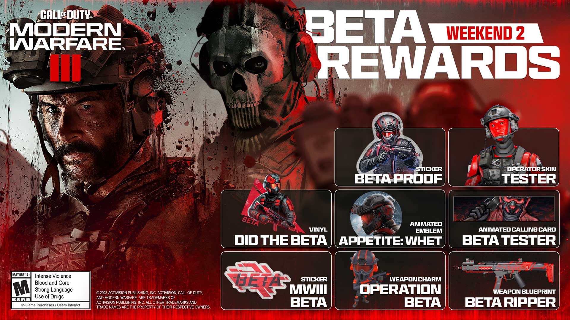 ALL MODERN WARFARE 3 (2023) BETA REWARDS, CALLING CARDS, AND MORE -  DETONATED