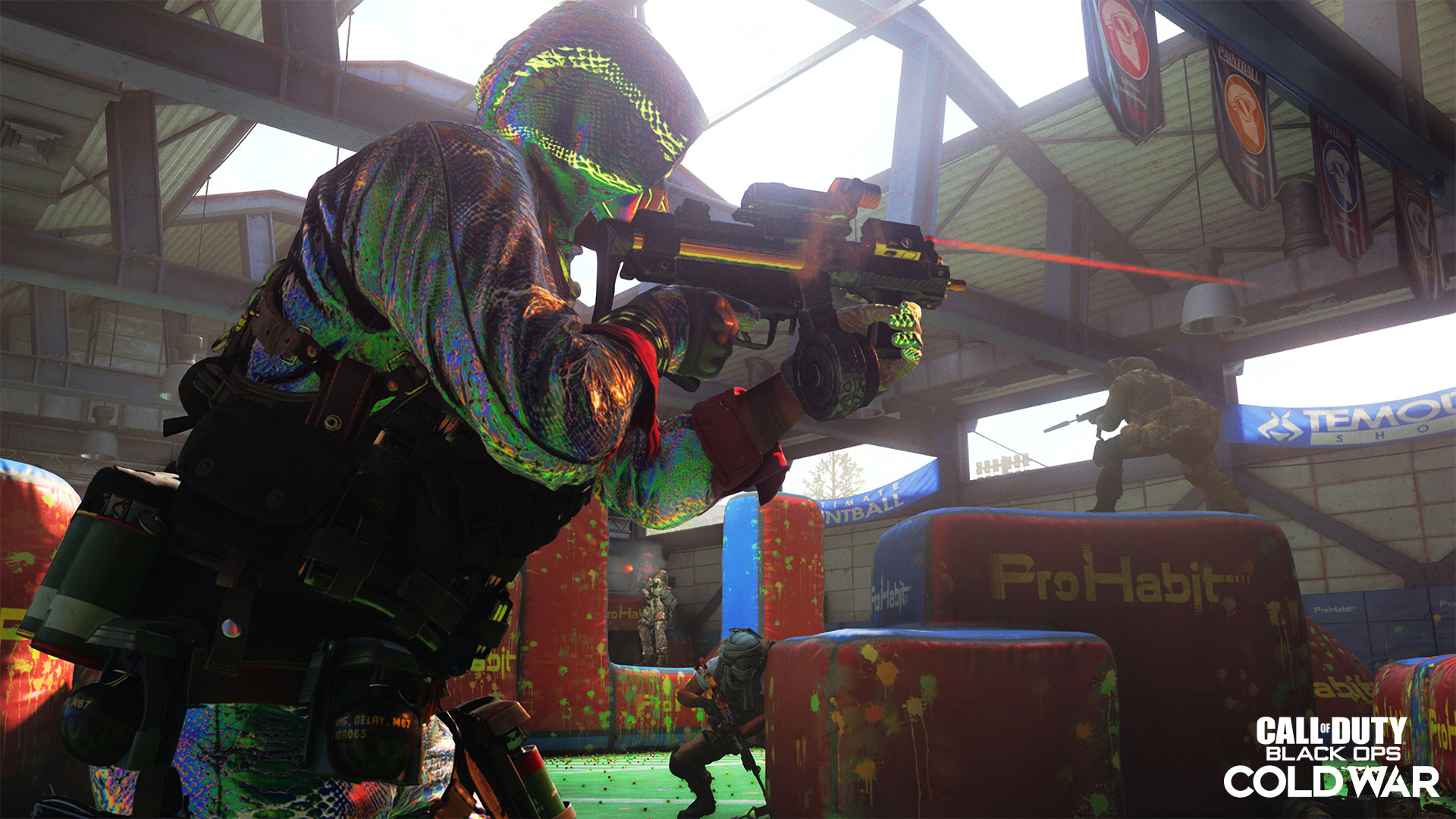 A shootout in the paintball arena