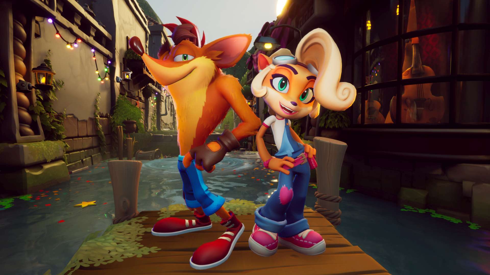 Crash et Coco prennent la pose, l’air confiant