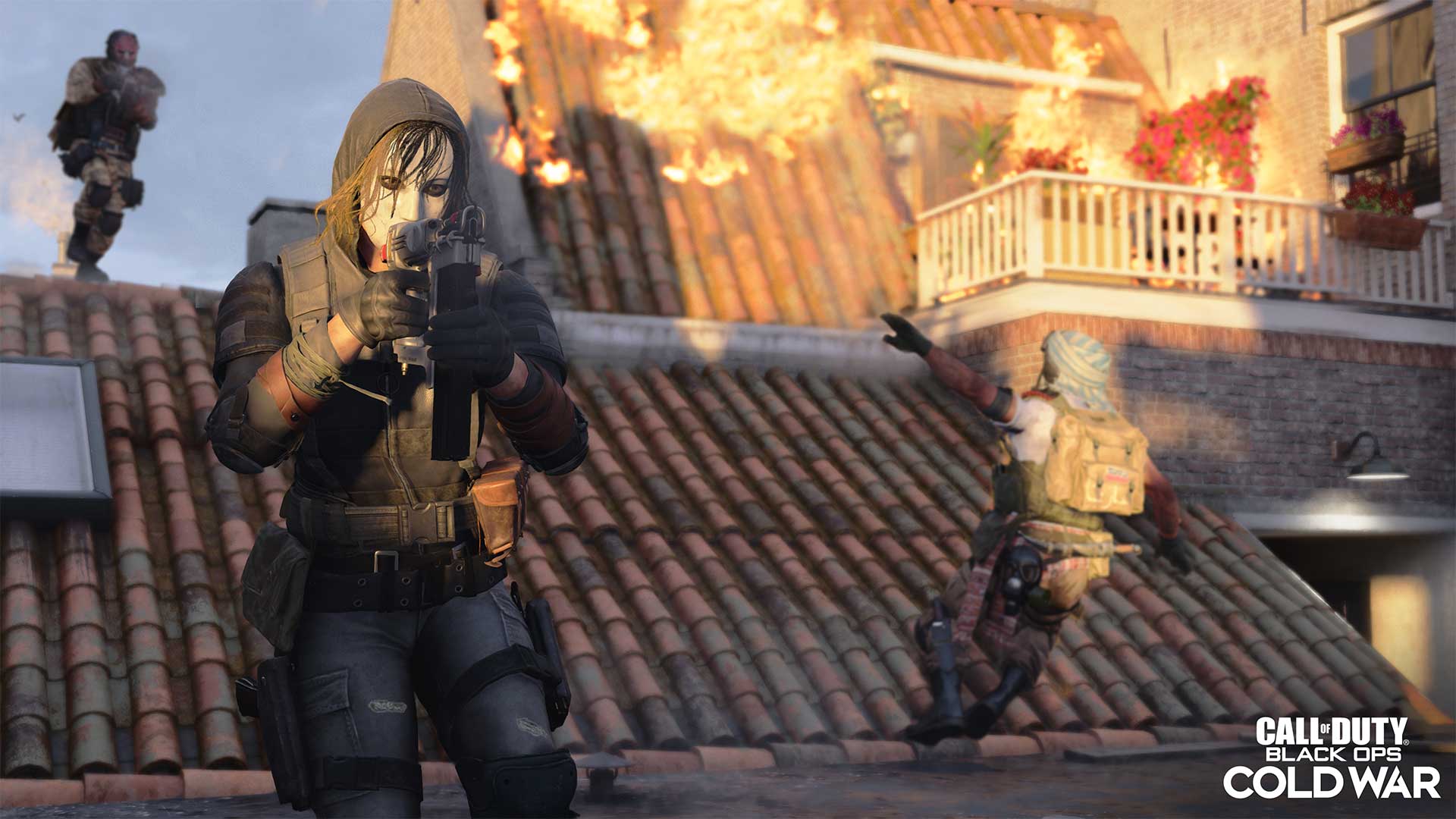 An Operator on a roof takes aim with their new Naaaaaaaail Gun