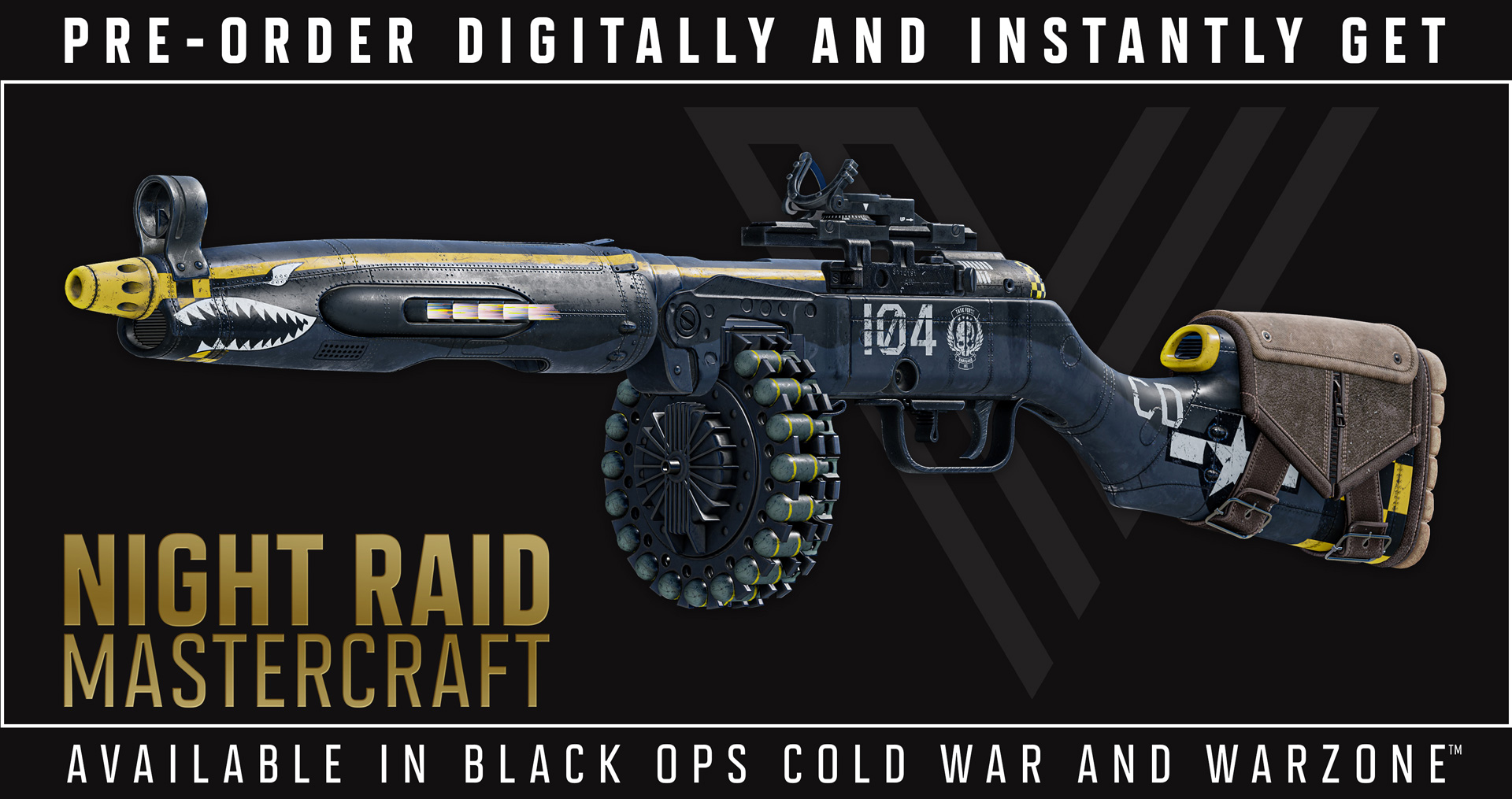 The Night Raid Mastercraft weapon in all its glory