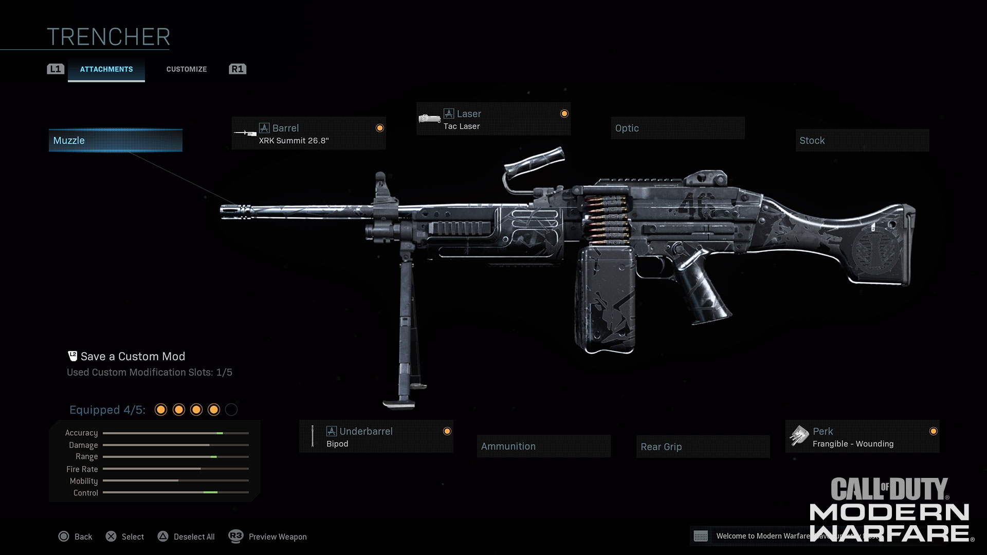 An LMG with negative tracer rounds