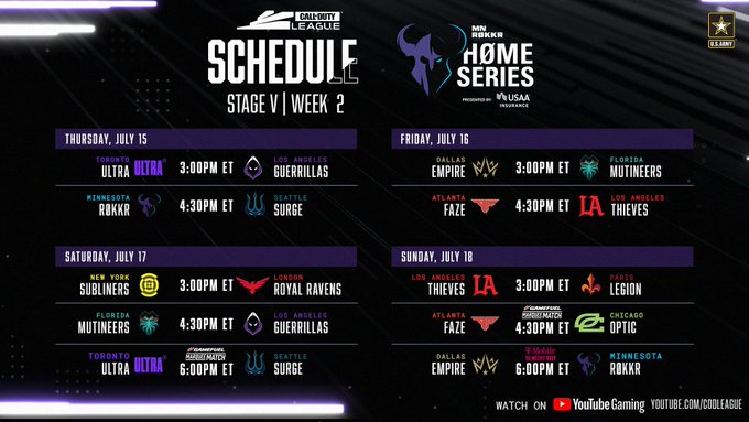 Home series schedule