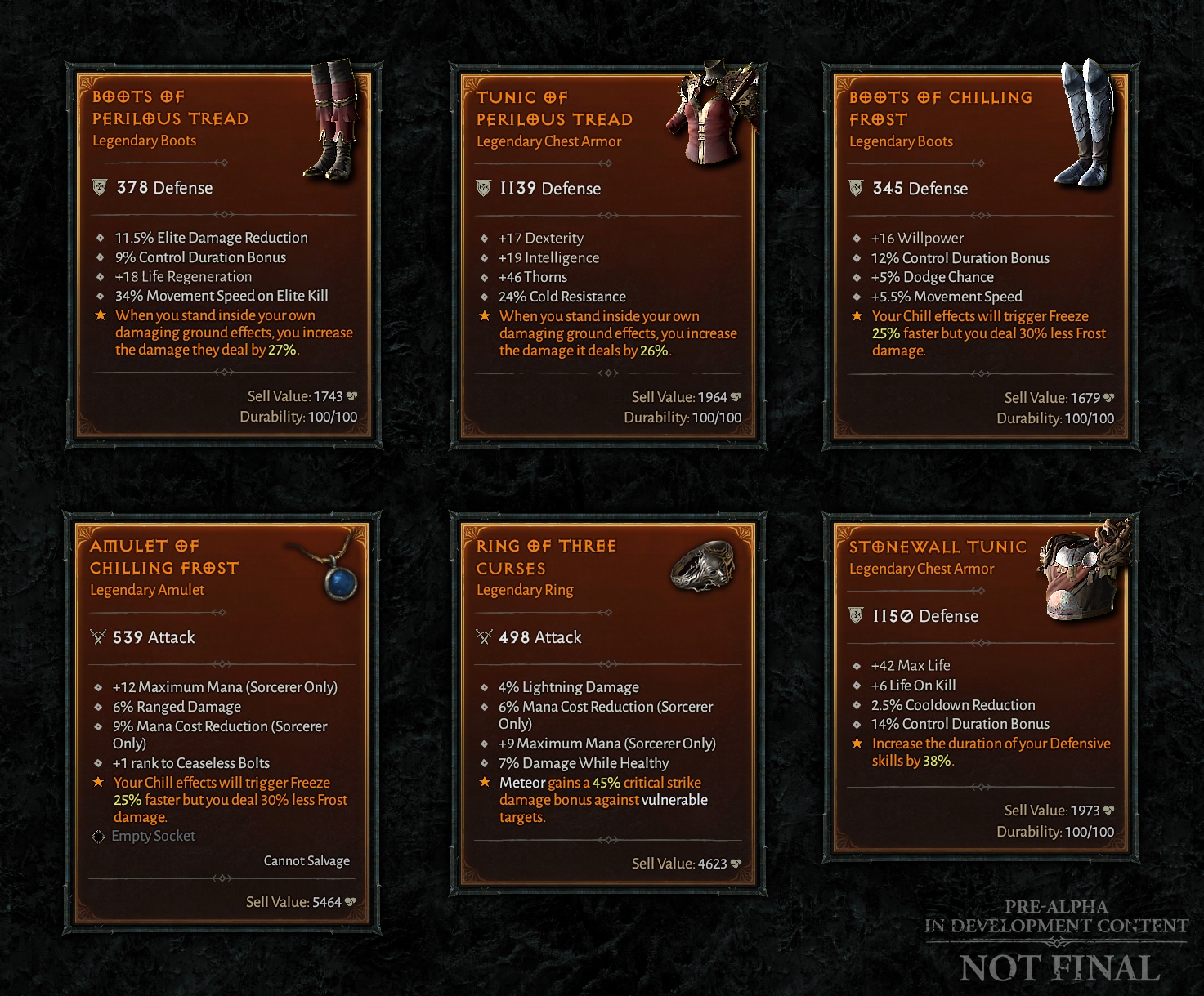 Legendary affixes are no longer restricted to a specific slot.