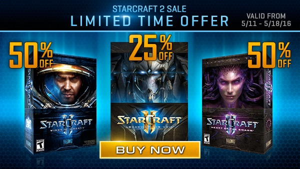 Save up to 50% on StarCraft II — StarCraft II — Blizzard News