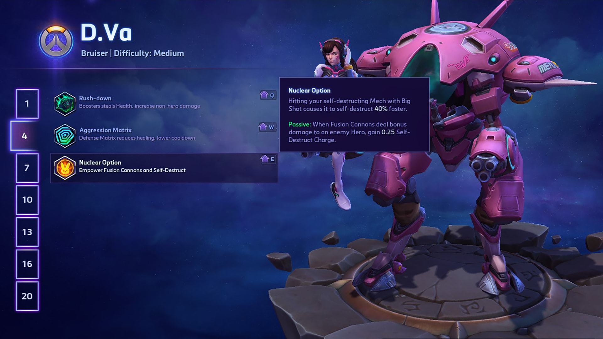 D.Va's fully reworked Heroes of the Storm talents and abilities